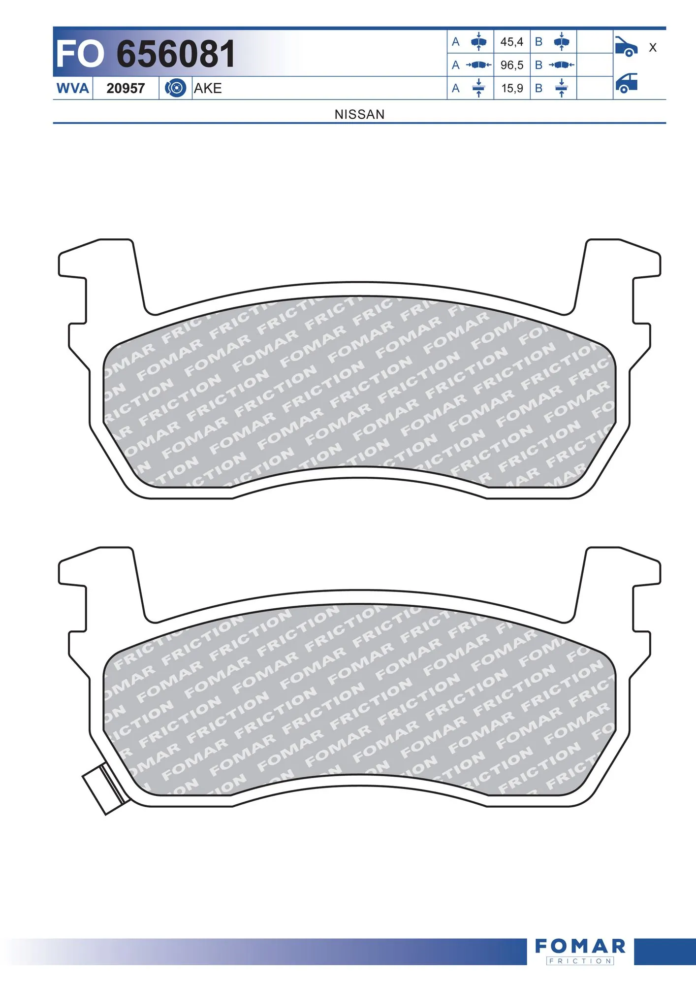 Brake Pad Set, disc brake